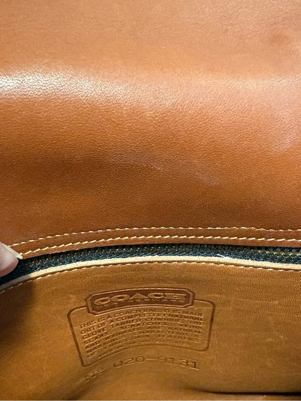 Vintage Coach Brown Leather Top-Handle Crossbody with Gold Hardware - Picture 6 of 6